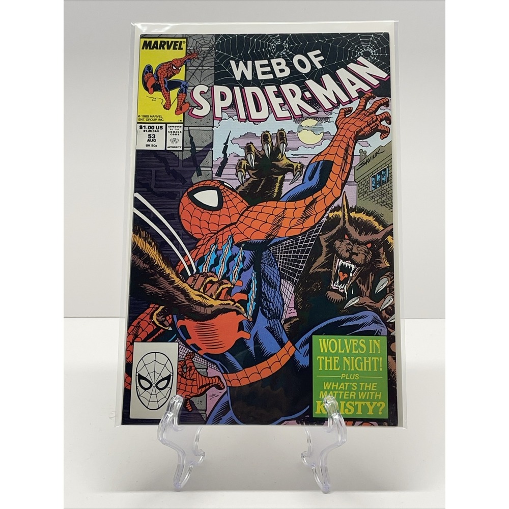 Web of Spider-Man #53 Direct Edition Cover (1985-1995) Marvel Comics